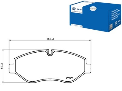 HELLA PAGID ZAPATAS DE FRENADO 42561355 42555881 PAD  