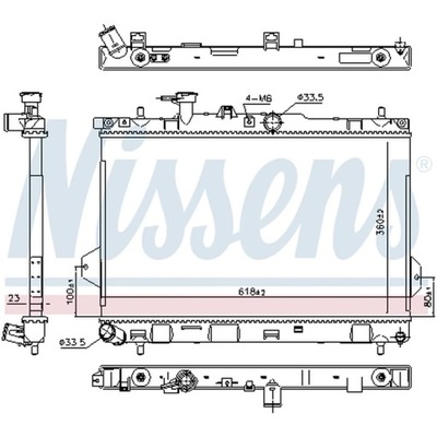 CHLODNICA, SISTEMA DE REFRIGERACIÓN DEL MOTOR NISSENS 67481  