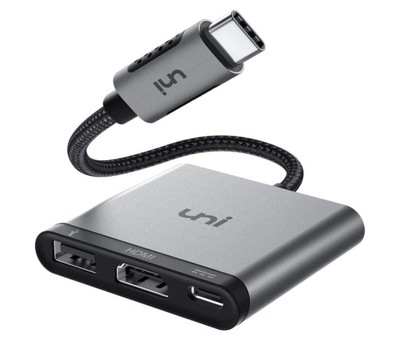 Adapter Uni USB-C 3 w 1 Multiport USB/HDMI/USB-C