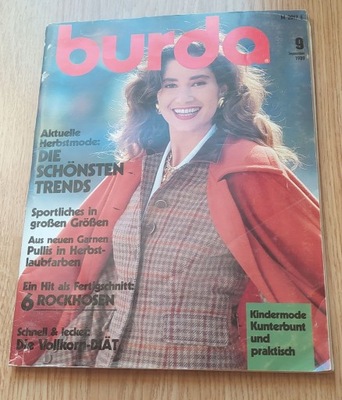 Czasopismo Burda niemiecka 9/1989