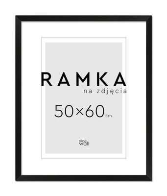 Czarna Rama na zdjęcia 50x60 cm Ramka 60x50 cm