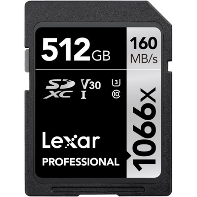 Karta pamięci LEXAR PRO SDXC 512GB 1066x 160MB/s