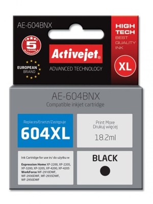 Activejet AE-604BNX Tusz Epson 604XL C13T10H14010 18,2 ml czarny