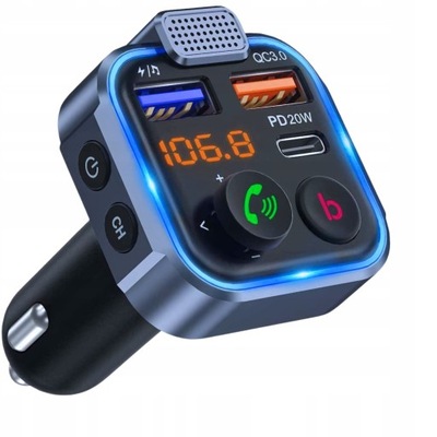 Transmiter Bluetooth FM MP3 ŁADOWARKA 3xUSB QC 3.0