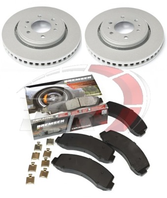 Ford expedition 2011-2021 гальмівні диски + гальмівні колодки гальмівні перед + пластини фото №1