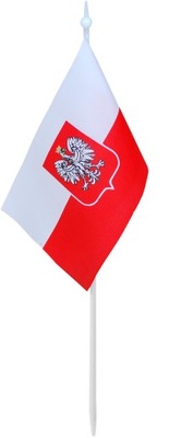 Flagietka Polski godłem 50x30cm chorągiewka Flaga