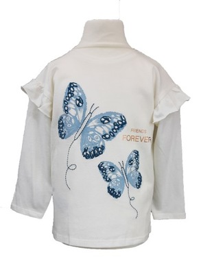 Koszulka z długim rękawem w motylki MANGO 2-3 lata