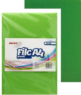 Filc A4 zielony 2mm 10szt