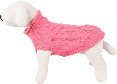 Sweterek dla psa Happet 49XL warkocz róż XL-40cm