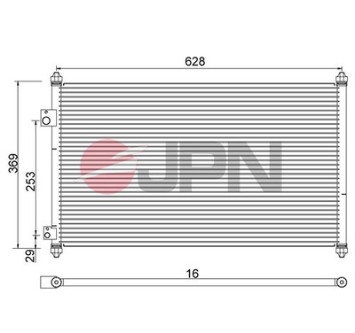 RADUADOR DE ACONDICIONADOR CIVIC 4 DOORS (01-) 1.6 I 16V  