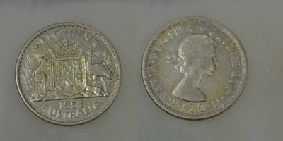Australia - srebro - 1 Floren 1954 rok