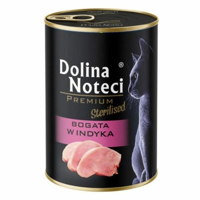Karma dla kota Dolina Noteci Sterilised bogata w indyka puszka 400g