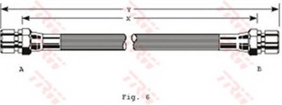 Trw шланг гальмівний elast задня toyota hiace фото №1