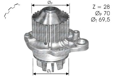 Dolz c121 насос wody, охлаждение двигателя фото №1