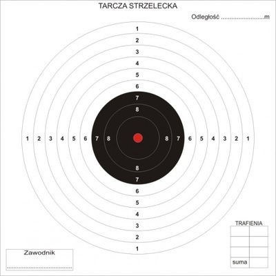 TARCZA TARCZE STRZELECKIE 14X14CM 100 SZTUK