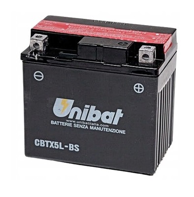 UNIBAT AGM АККУМУЛЯТОР МОТОЦИКЛА 12V 6AH 90A CBTX7A-BS L+