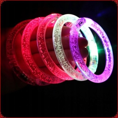 Świecąca opaska LED kolorowa bransoletka na rękę