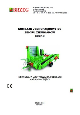 Z-643 BOLKO - MANUAL SERVICE / KATALOG (2016)  