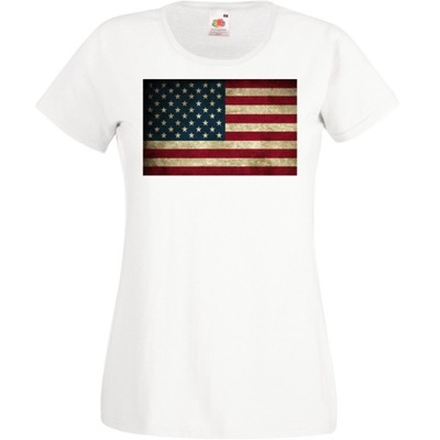 Koszulka z nadrukiem flaga USA Stany Ameryka M