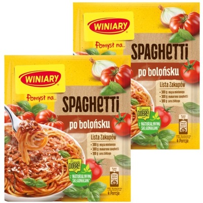 Winiary Pomysł na Makaron Spaghetti po Bolońsku 2x