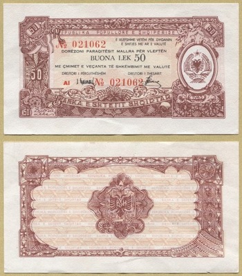 -- ALBANIA 50 BUONA LEK 1965 AI PFX27a s.I-/II+