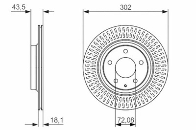 BOSCH ДИСКИ ТОРМОЗНЫЕ ТОРМОЗНЫЕ 2 ШТУКИ. ЗАД MAZDA RX-8 1.3 08.03-06.12