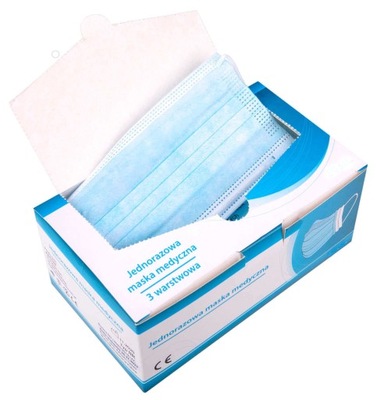 50x MASKI MEDYCZNE MASECZKI JEDNORAZOWE
