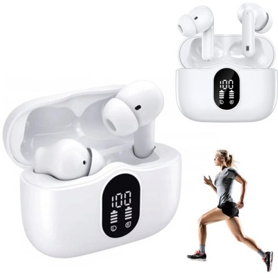 SŁUCHAWKI BEZPRZEWODOWE Z ETUI BLUETOOTH 5.3 Z MIKROFONEM ENC