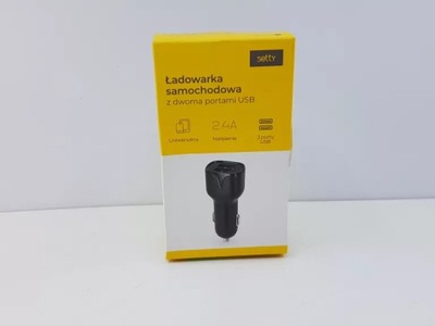 ŁADOWARKA SAMOCHODOWA Z 2 USB SETTY 2,4A