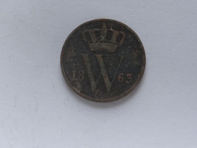 [10039] Holandia 1 cent 1863 r. st. 3-