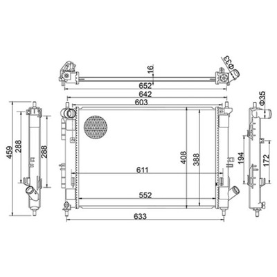 CHLODNICA, SISTEMA DE REFRIGERACIÓN DEL MOTOR HART 641 304  