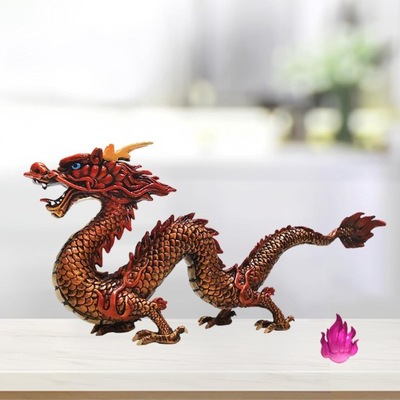 Dragon Figure Toy solidne pomyślne mityczne złoto