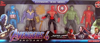 FIGURKI AVENGERS Kapitan Ameryka Hulk Spider Man