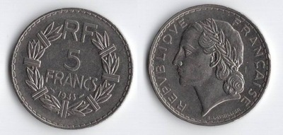 FRANCJA 1933 5 FRANCS ODMIANA 2