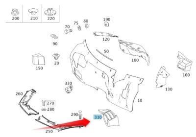 Ущільнення ліва mercedes r w251 a2516280198 фото №1