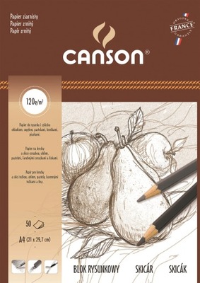 Blok rysunkowy A4 - Canson - 120 g, 50 ark.