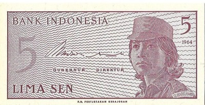 Banknot 5 Sen 1964 - UNC