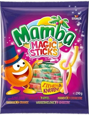 Gumy rozpuszczalne Mamba Magic Sticks owocowe 290 g
