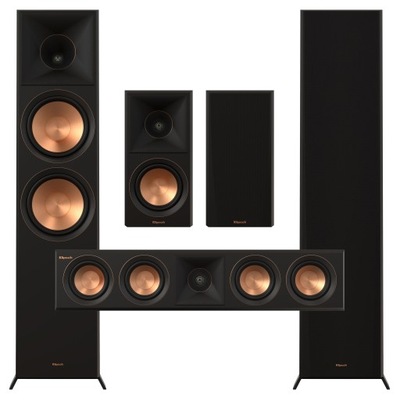 KINO DOMOWE 5.0 KLIPSCH RP-8000F II + RP-500M II + RP-404C II EBONY ZESTAW