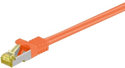 Patchcord CAT6A S/FTP (PiMF) z CAT7 Pomarańcz 2m