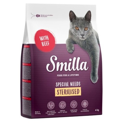 Smilla Adult Sterilised z wołowiną sucha 4 kg