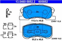 ATE ZAPATAS DE FRENADO PARTE DELANTERA DAIHATSU SIRION 98-05 DAIHATSU MOVE  