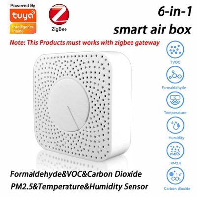 Tuya Zigbee / WiFi Air Quality Monitor Smart Home Air Box Formaldehyde VOC