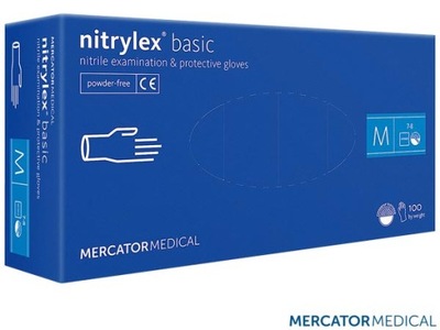 Rękawiczki jednorazowe nitrylowe Mercator Medical r. L 100 szt.
