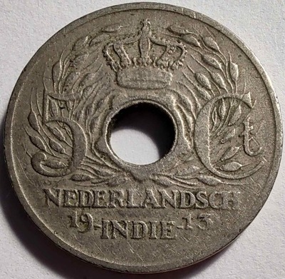 0365c - Holenderskie Indie Wschodnie 5 centów, 1913