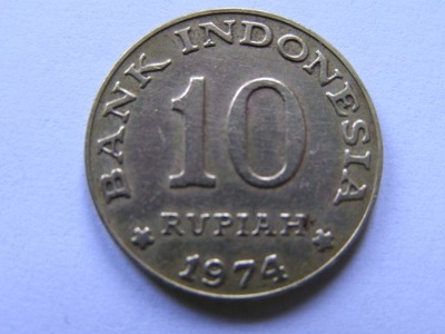 INDONEZJA 10 RUPIAH 1974 ROK BCM F.A.O. !!!!! 0221