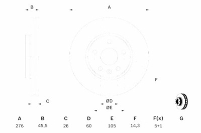 Bosch гальмівні диски гальмівні 2szt. перед chevrolet aveo bolt cruze volt фото №1