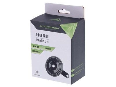 Klaksón 12V, 118 dB, priemer 90 mm, homologácia E9