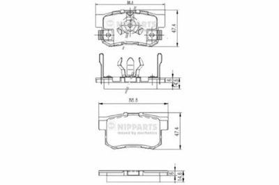 Nipparts тормозные колодки тормозные honda accord ix 2.4 nipp фото №1