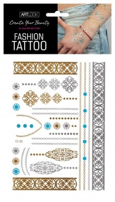 Estetica metaliczne zmywalne tatuaże
